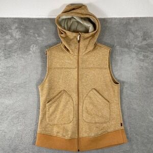 Women's Tan Hooded Vest